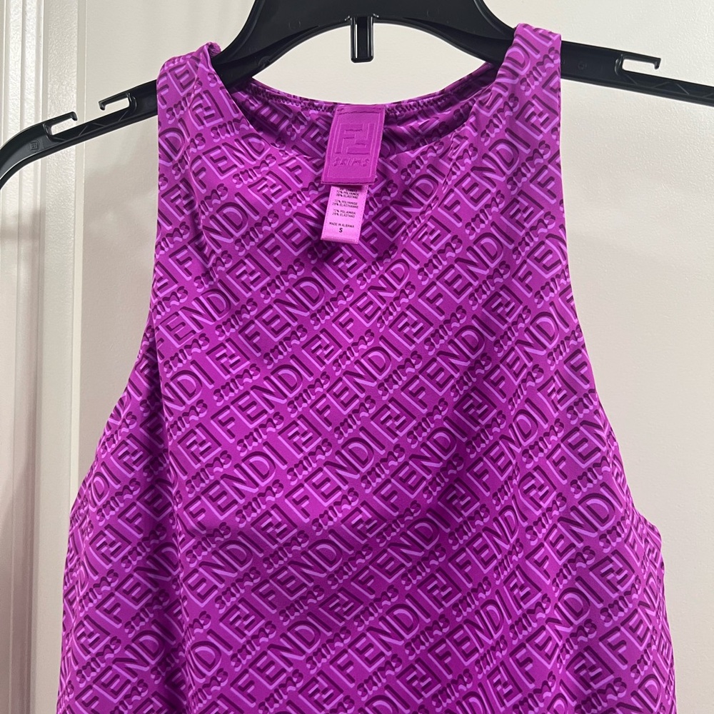 Fendi Skims Vibrant Purple Bosysuit Top